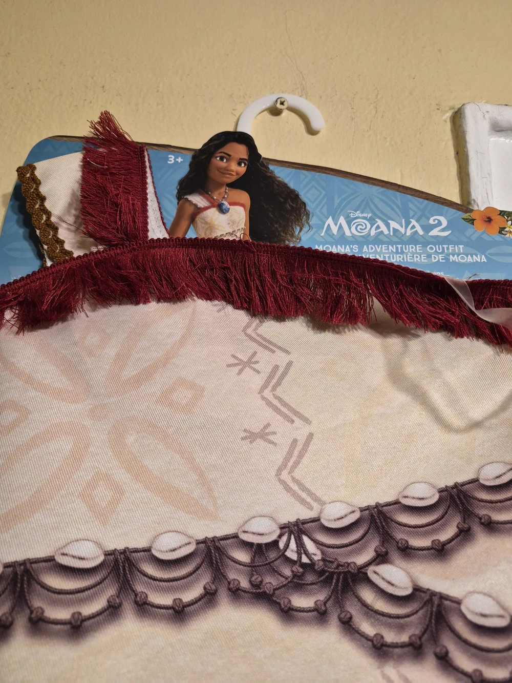 Disney Moana 2 Girls' Adventure Outfit Red & Cream Size 4-6X